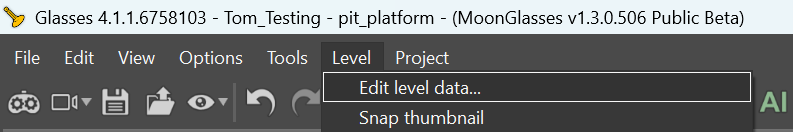 pit level data button
